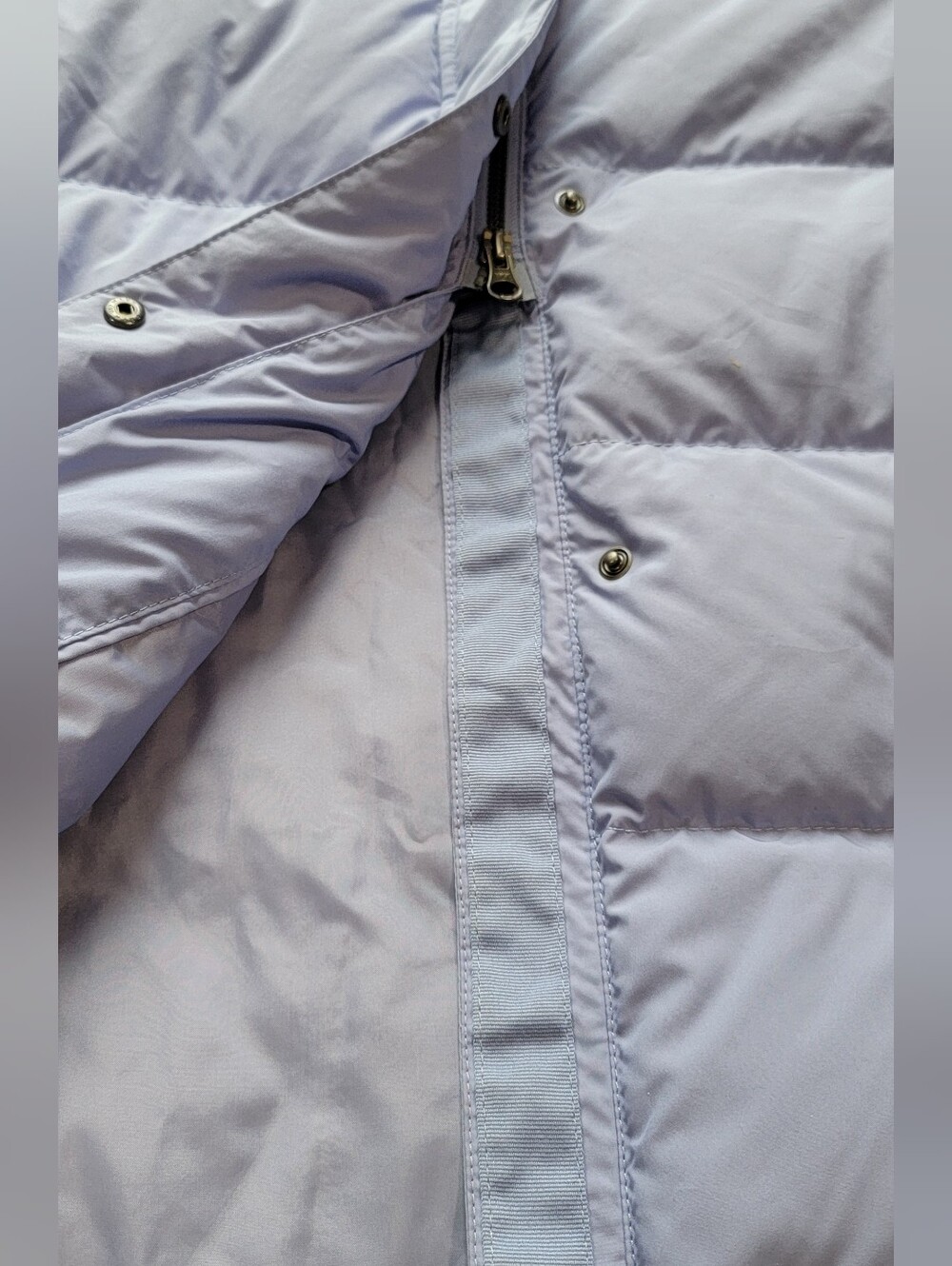 L.L. Bean Long Hooded Puffer Coat in Light Blue - Picture 8 of 10